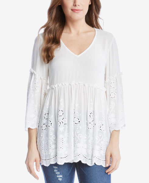 Karen Kane Embroidered Top